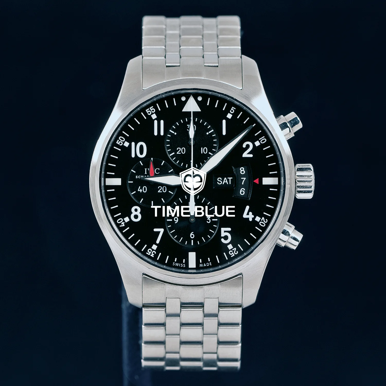 IWC 파일럿 크로노그래프 스틸 검판 IW377704 2