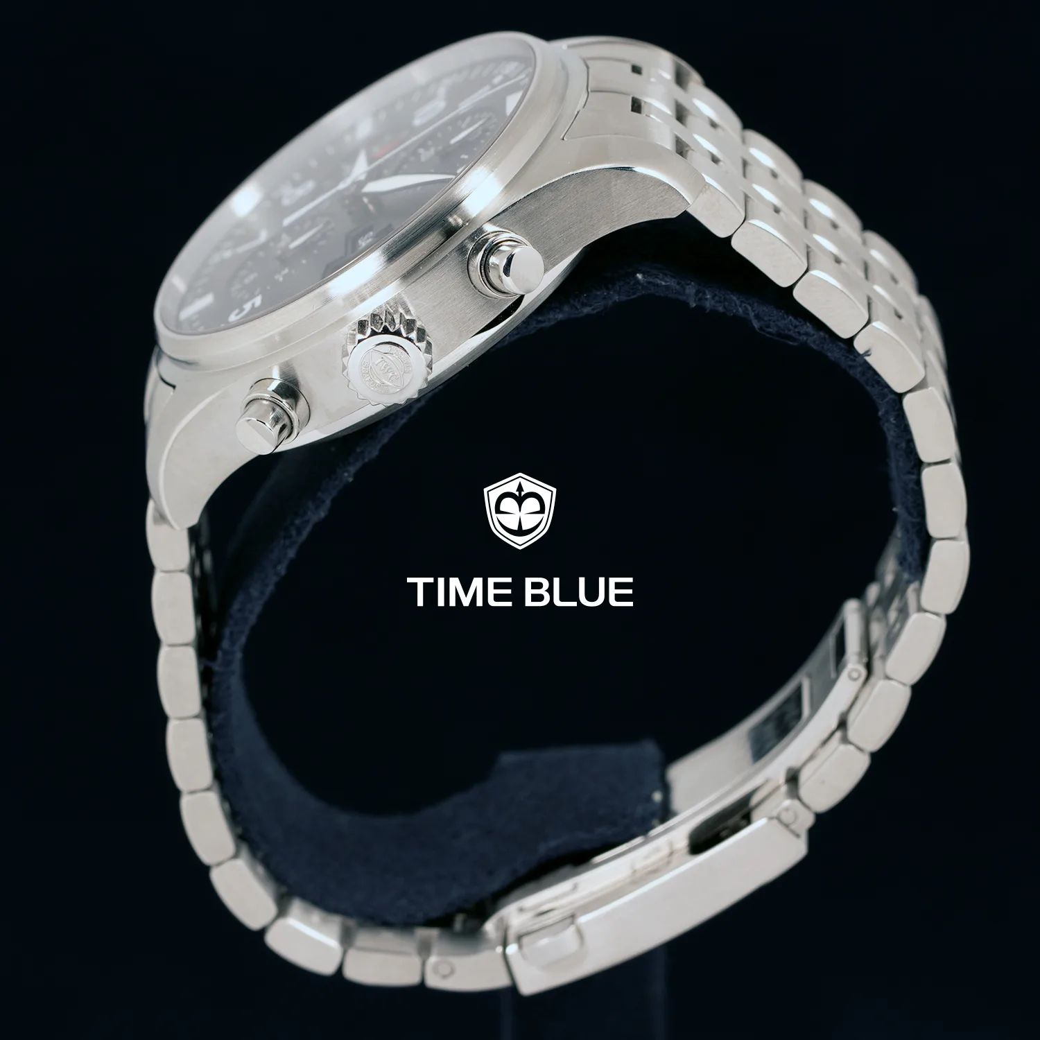 IWC 파일럿 크로노그래프 스틸 검판 IW377704 5