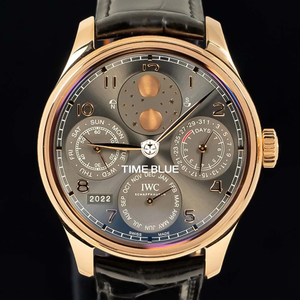 IWC 퍼페추얼캘린더44 로즈골드 검판 D스트랩 IW503404