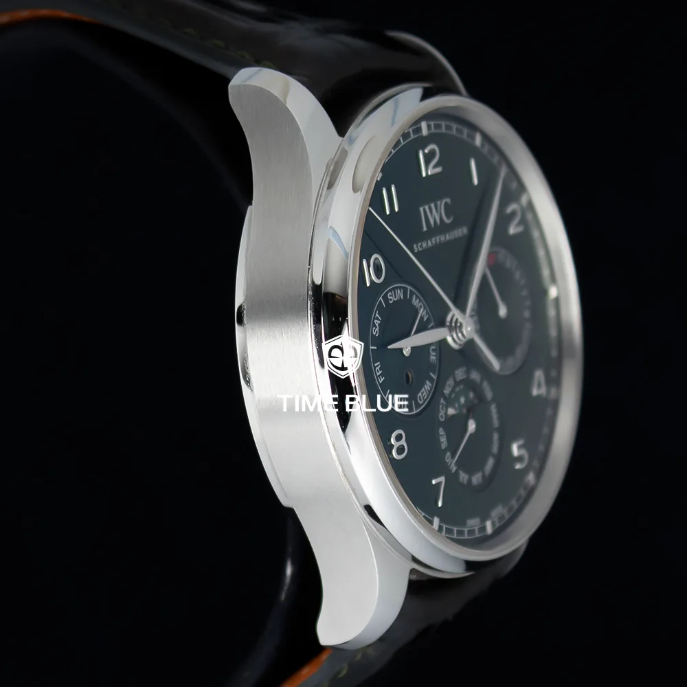 IWC 퍼페추얼캘린더42 스틸 그린판 D스트랩 IW344207 3