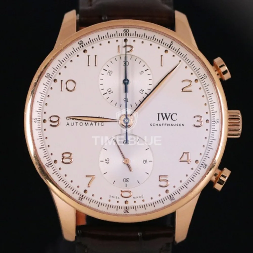 IWC 포르투기즈 옐로우골드 크로노 흰판 IW371611