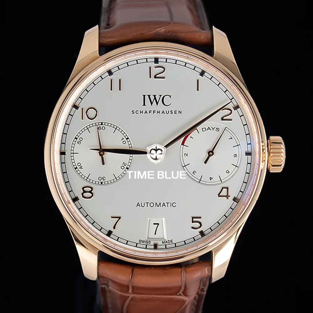 IWC 포르투기저 세븐데이즈 부엉이 로즈골드 흰판 D스트랩 IW500701