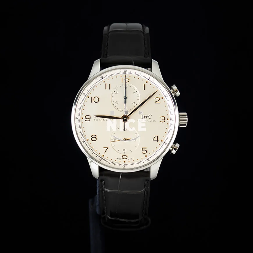 IWC 포르투기즈 스틸 크로노 흰판 IW371604 2