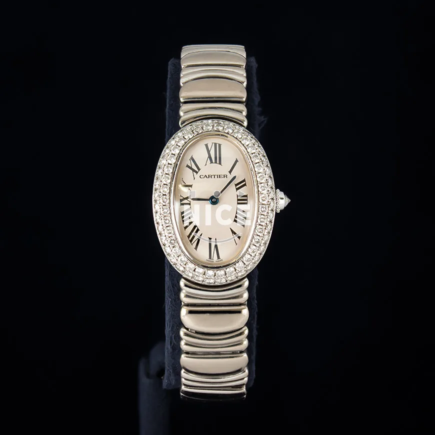 까르띠에 베누아 화이트골드 다이아베젤 흰판 1955 3