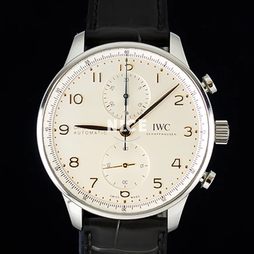 IWC 포르투기즈 스틸 크로노 흰판 IW371604